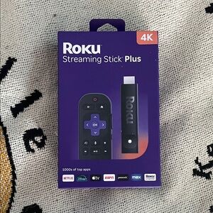 Roku Streaming Stick Plus 4K - Purple and Black